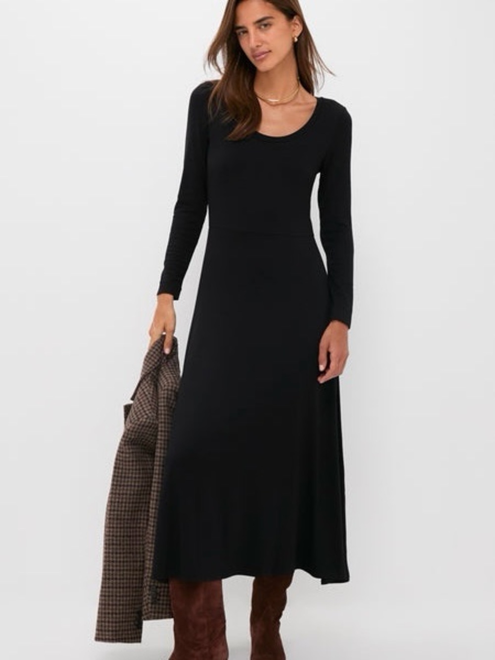 Tuckernuck Black Long Sleeve Sara Maxi Dress Size XS